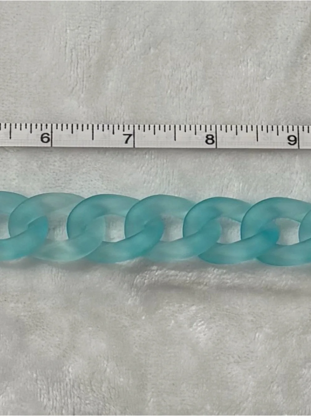 Matte Baby Blue Acrylic Purse Chain/Charm